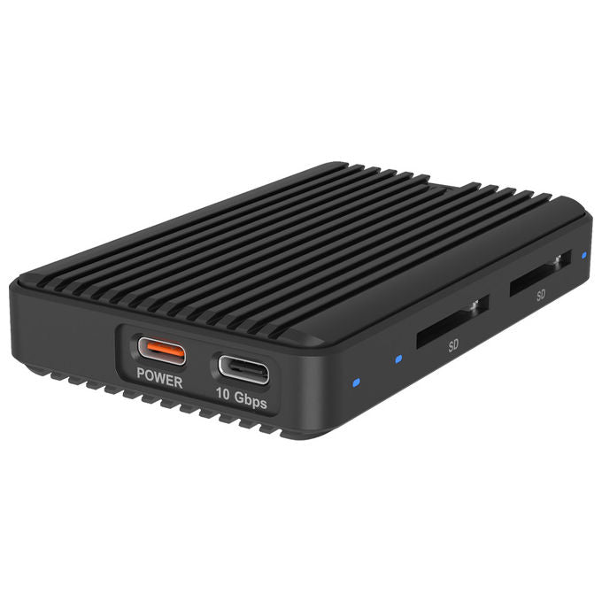 ICY BOX 61154 IB-CR602M-C31 Alloggiamento SSD M.2 NVMe SATA con Lettore di Schede SD USB 3.2 Gen 2 10 Gbit-s Tipo-C colore Nero