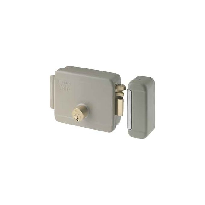 Yale Y6808060205 Serratura elettrica da applicare per cancelli sinistra Entrata 60 mm acciaio zincato colore Acciaio