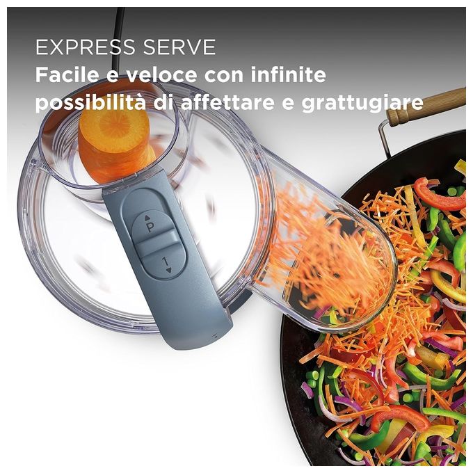 Kenwood FDP22.130GY MultiPro Go Robot da cucina multifunzione 650 W ciotola 1.3 L 2 velocita' tritare affettare grattugiare colore Grigio