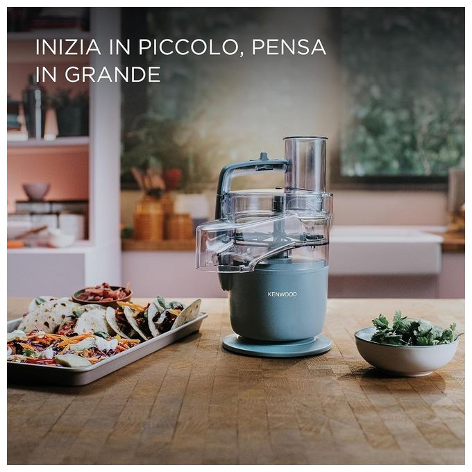 Kenwood FDP22.130GY MultiPro Go Robot da cucina multifunzione 650 W ciotola 1.3 L 2 velocita' tritare affettare grattugiare colore Grigio