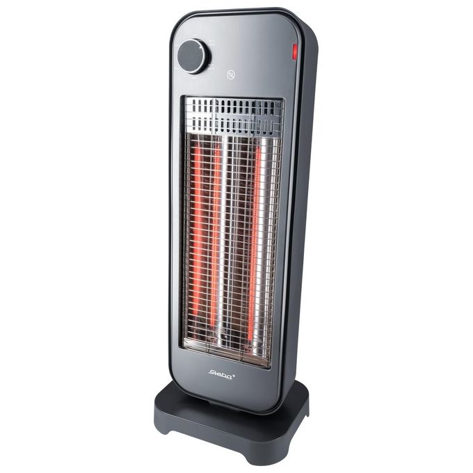 Steba CH 2 ECO Riscaldatore a Infrarossi in Carbonio 450 W 900 W con Oscillazione Silenzioso Protezione Antiribaltamento colore Grigio