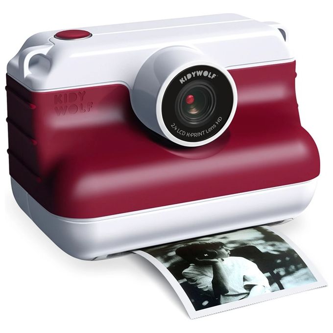 KIDYWOLF 418269 K-PRINT Fotocamera Istantanea con Funzione Selfie colore Rosso