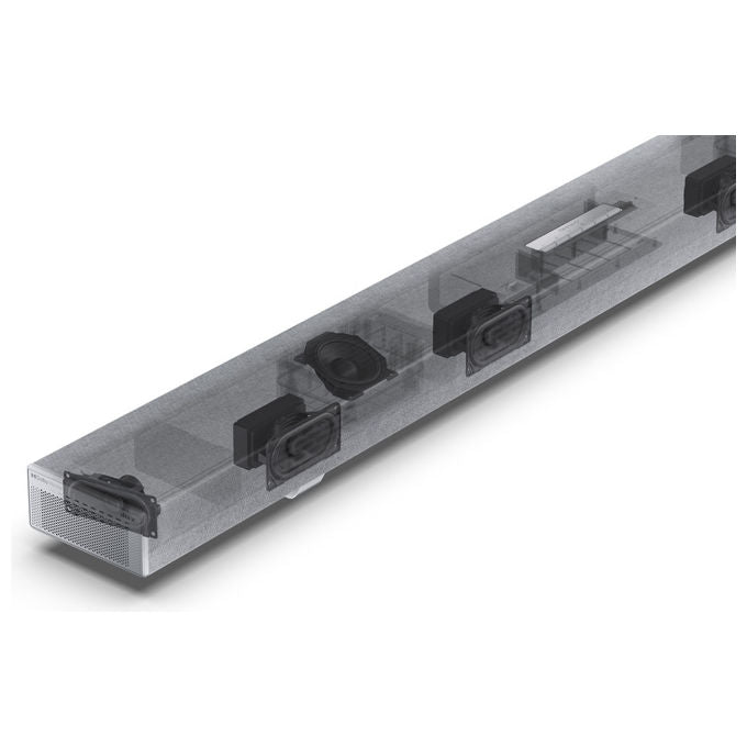 Sharp HT-SBW55121(SL) Soundbar 5.1.2 canali 212 W con Subwoofer Wireless colore Argento