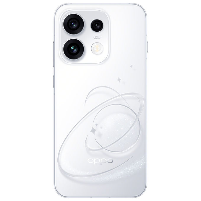 Oppo 110010237199 Reno16 Pro 5G AI Smartphone Tripla fotocamera 200+50+50MP Selfie 50MP Display 6.32'' 120HZ AMOLED FHD+ 6000mAh RAM 12GB ROM 512GB colore Bianco