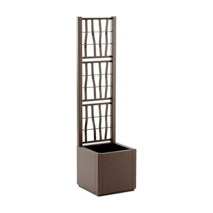 Stefanplast STF1201 Ethica Fioriera Quadrata con Spalliera 38 L in 100% Plastica Riciclata e Riciclabile colore Tortora