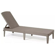 Keter Jaipur Lettino da Giardino Pieghevole Schienale Regolabile 4 Posizioni Effetto Polirattan 187x58x29 cm colore Cappuccino