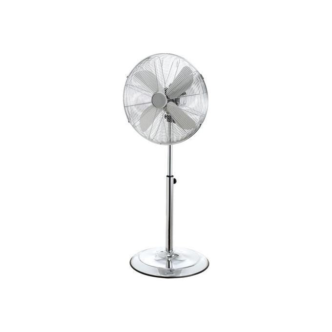 Syntesy Ventilatore Cromo 400 Con 3 Velocita' E Oscillazione Orizzontale Inclinazione Verticale Per Comfort Ottimale