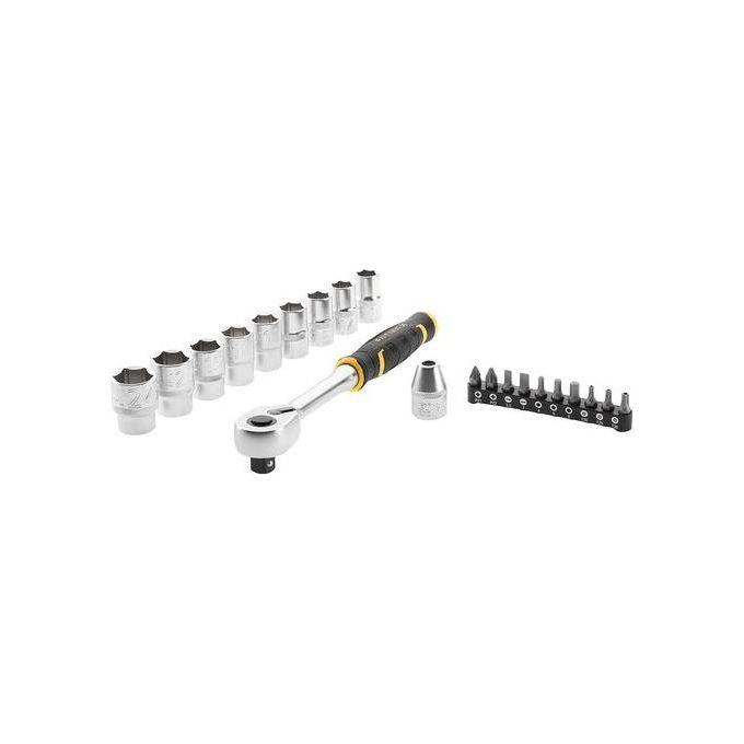 Stanley FMMT82681-0 FATMAX Set chiavi a bussola e inserti 1-2'' 21 pezzi con cricchetto 120 denti colore Nero