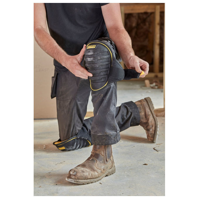 Stanley FMST82959-1 Fatmax Ginocchiere Professionali Guscio Semi Rigido Imbottitura in Gel Poliestere 1680 Den Conformi EN14404 colore Nero