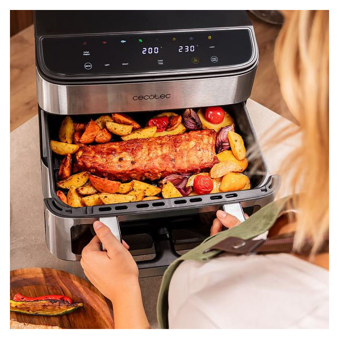 Cecotec, Friggitrice ad Aria, FoodCourt 18000 4P, 18L, Forno per Pizza Integrato