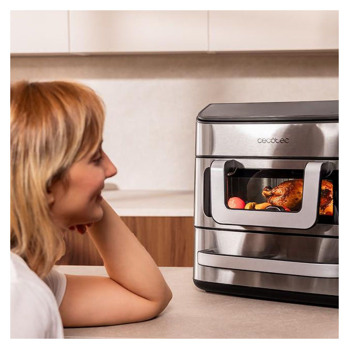 Cecotec, Friggitrice ad Aria, FoodCourt 18000 4P, 18L, Forno per Pizza Integrato