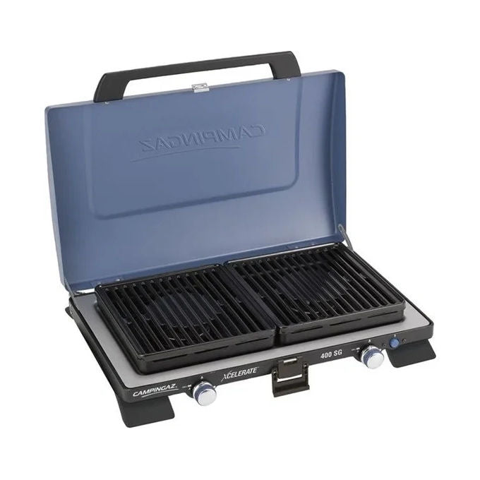 Campingaz 2000032230 400 SG Xcelerate Fornello da Campeggio a Gas 2 Fuochi 4400 W Acciaio Blu