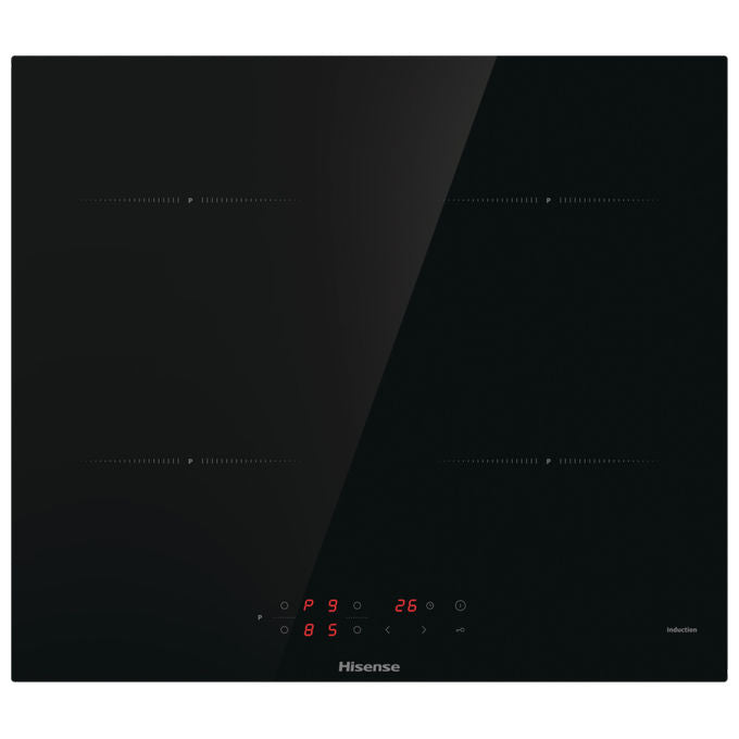 Hisense HI6401BSCE Piano cottura Induzione 59 cm 4 zone Touch Control Booster Timer colore Nero