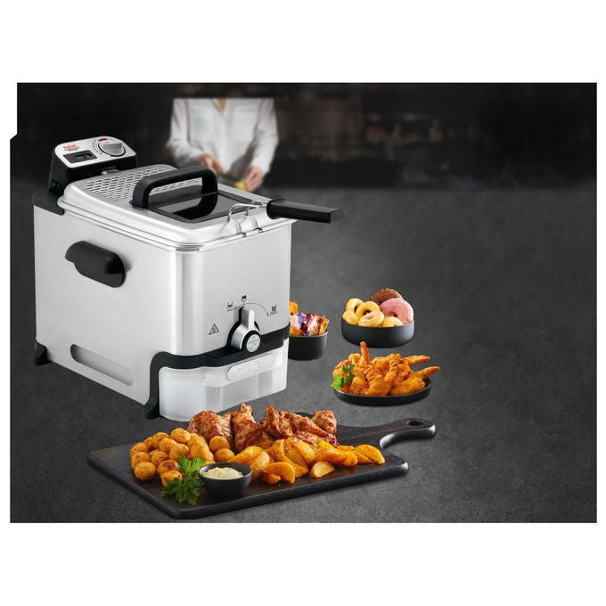 Tefal FR8041 Oleoclean Pro Friggitrice 3.5 L 2300 W Filtro Metallo Temperatura Regolabile colore Silver