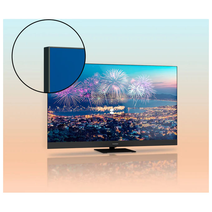 Thomson, Tv Qled 4K Ultra HD 65 Pollici, Smart Tv Google Tv, Nero
