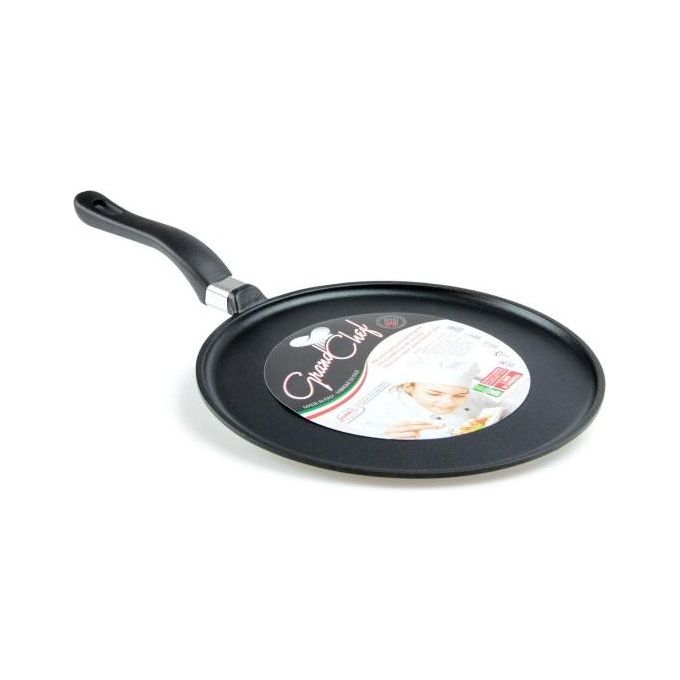 Antik 8010387035320 Cuocitutto Crepiera con Manico in Bachelite Alluminio Pressofuso Antiaderente 32 cm colore Nero