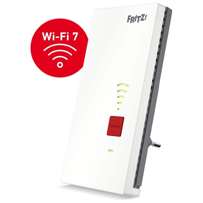 AVM 20003140 FRITZ!Repeater 2700 Range Extender Wi-Fi 7 Mesh Dual Band 6500 Mbit-s LAN 2.5 Gbit-s WPA3 WPA2 colore Bianco
