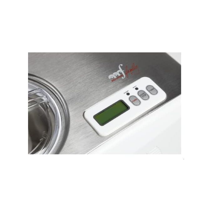 Melchioni 118700200 Family Gelatiera Compressore Automatica 1,5 L 150 W Timer LCD Display R600a colore Bianco