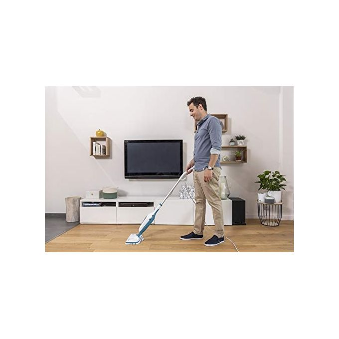 Black and Decker FSMH13E5 Lavapavimenti a Vapore Steam Mop 5 in 1 1300 W 380 ml colore Bianco Blu