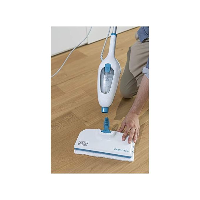 Black and Decker FSMH13E5 Lavapavimenti a Vapore Steam Mop 5 in 1 1300 W 380 ml colore Bianco Blu