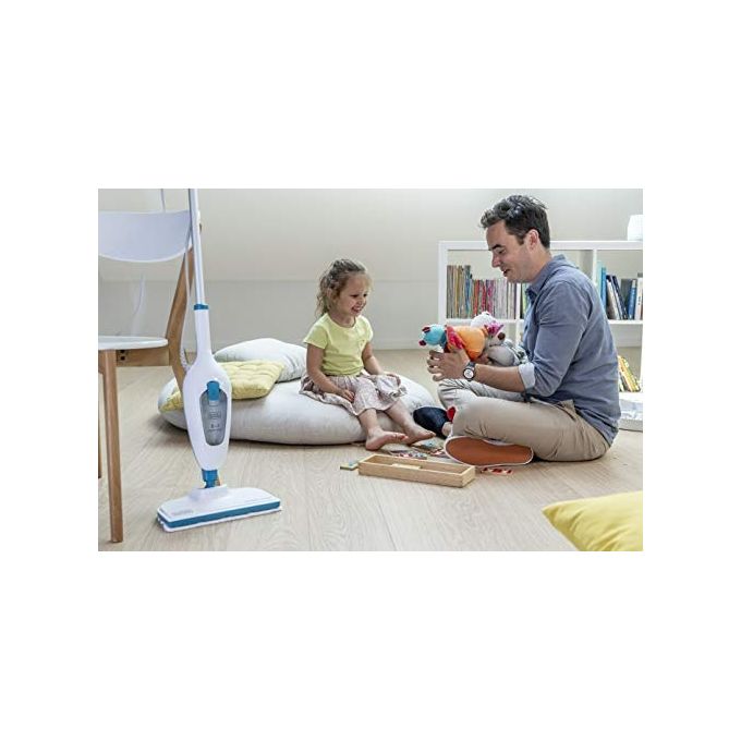 Black and Decker FSMH13E5 Lavapavimenti a Vapore Steam Mop 5 in 1 1300 W 380 ml colore Bianco Blu