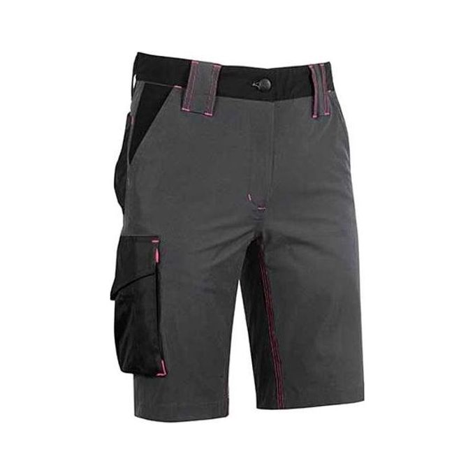 U-Power FU196GF Mercury Bermuda da Lavoro Donna Slim Fit Stretch Idrorepellente 86% Nylon 14% Spandex colore Grey Fucsia