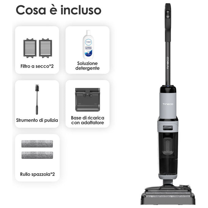 Tineco, Aspirapolvere Lavapavimenti Floor One i5 Stretch Plus, Senza Fili