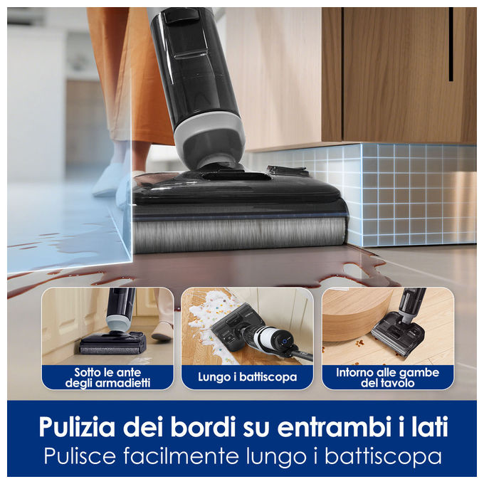 Tineco, Aspirapolvere Lavapavimenti Floor One i5 Stretch Plus, Senza Fili