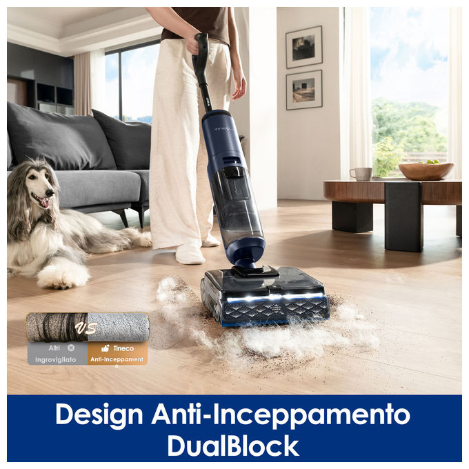 Tineco FLOOR ONE S7 MAX PRO Aspirapolvere Lavapavimenti Senza Fili 3 in 1 22000 Pa 60 min Autopulizia FlashDry colore Nero Blu