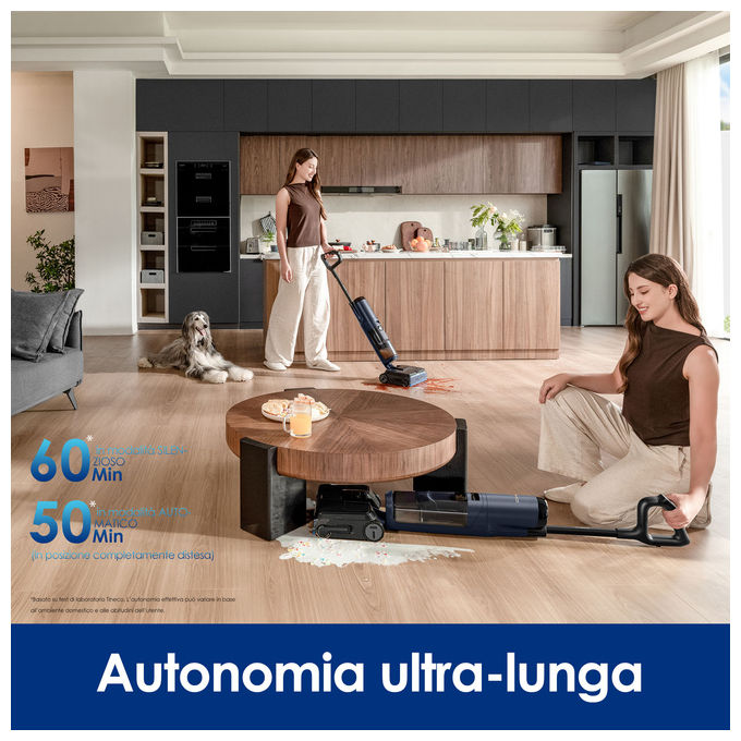 Tineco FLOOR ONE S7 MAX PRO Aspirapolvere Lavapavimenti Senza Fili 3 in 1 22000 Pa 60 min Autopulizia FlashDry colore Nero Blu