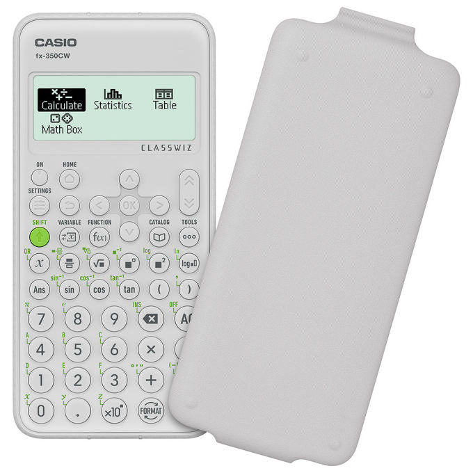 Casio, Calcolatrice Scientifica fx-350CW, Tascabile, Bianco