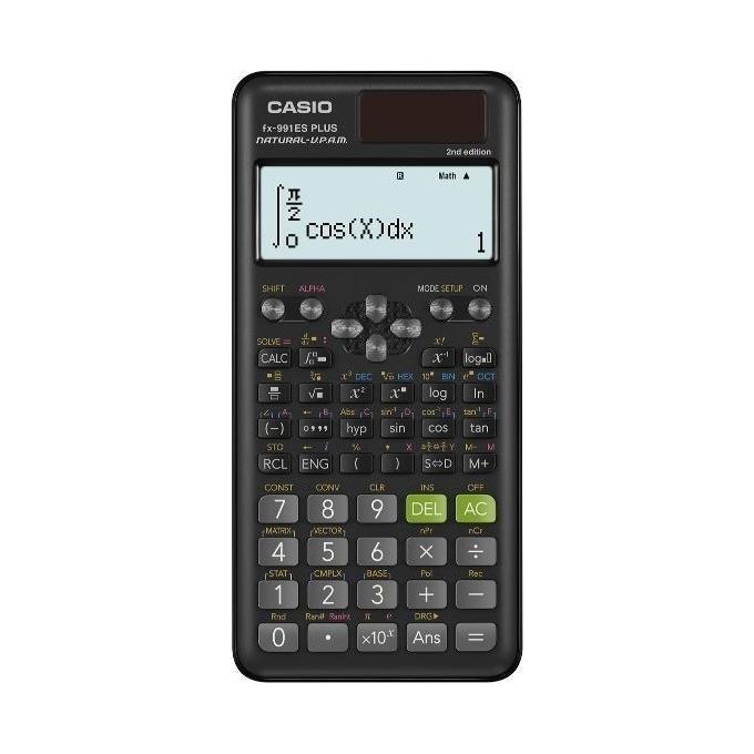 Casio FX-991ES PLUS-2 Calcolatrice Scientifica 417 Funzioni Display Naturale colore Nero