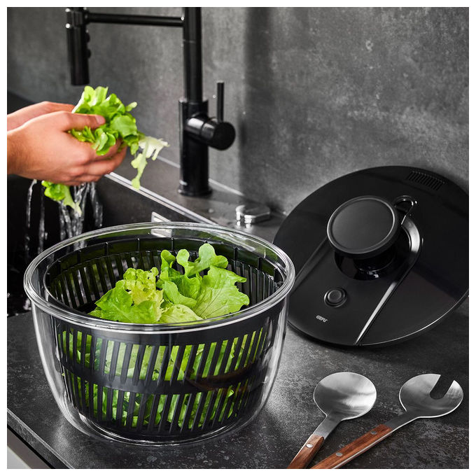 Gefu G-28176 Push It Centrifuga per insalata 5 litri Sistema a pressione colore Nero