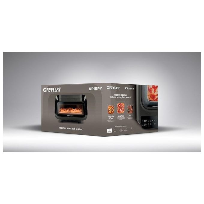 G3 Ferrari G10225 Krispy Forno Pizza e Friggitrice ad Aria 3 in 1 13 L 2100 W 18 programmi colore Nero