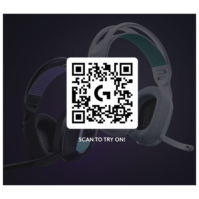 Logitech G, Cuffie Gaming G522 Lightspeed, Wireless e con Cavo, Bluetooth, Bianco