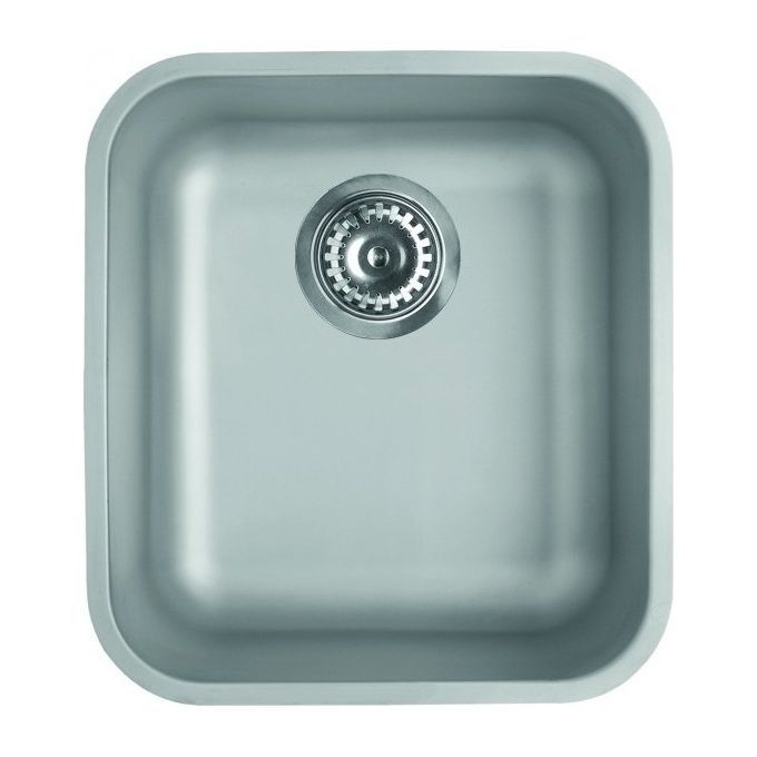 Elleci Space 340 R50 LIC340SACPUN - Lavello sottotop 1 vasca, Acciaio inox satinato, 43,6x43,6 cm, sottotop, Inox satinato
