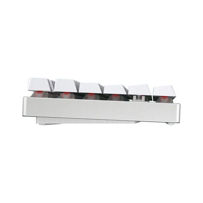 Cherry mx 8.2 tkl wireless, tastiera meccanica gaming, switch mx red, rgb, bluetooth 5.2, layout francese azerty, Bianco