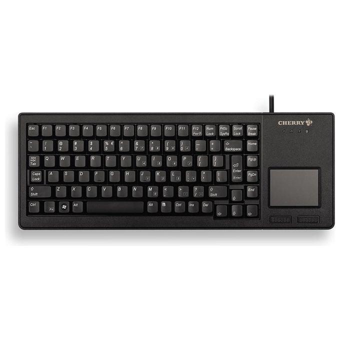 Cherry tastiera compatta con touchpad, G84-5500, interruttori meccanici ML, con cavo USB, layout nordico, nero