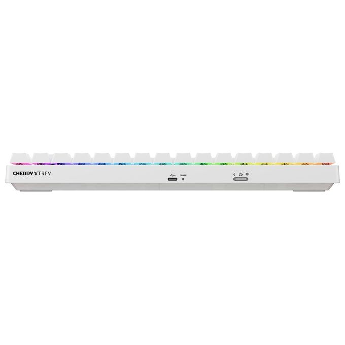 CHERRY XTRFY G8D-24030PAAFR-0 K33 Compact Wireless Tastiera Gaming 75% AZERTY Francese Bluetooth USB RF LED RGB Bianco