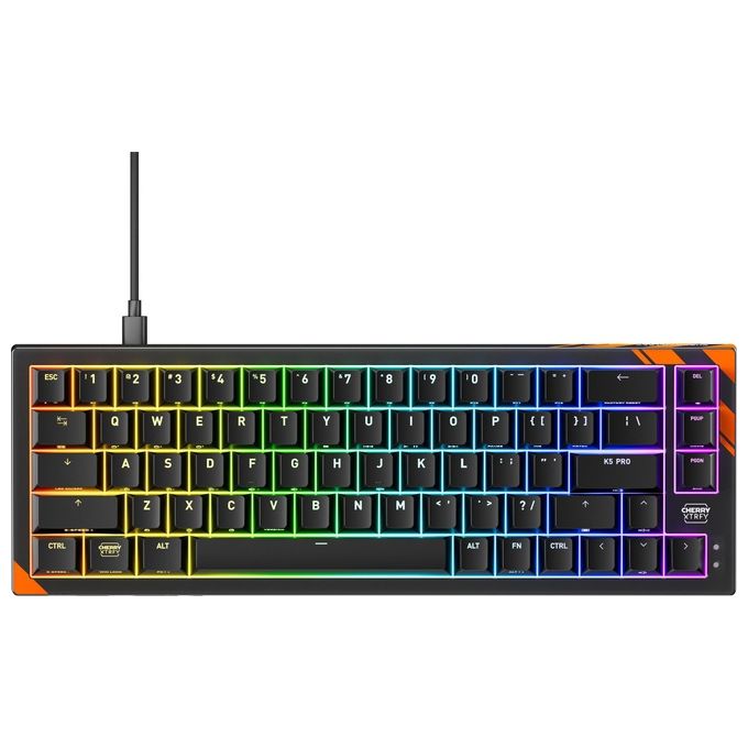 Cherry Xtrfy K5 Pro TMR Compact, tastiera gaming meccanica 65%, interruttori magnetici MK Crystal, polling rate 8000 Hz, hot-swap, RGB, layout US QWERTY