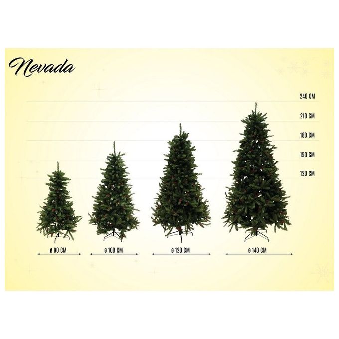 Albero di Natale Galileo Casa in PVC Verde 150 cm Alto Decorazione Natalizia