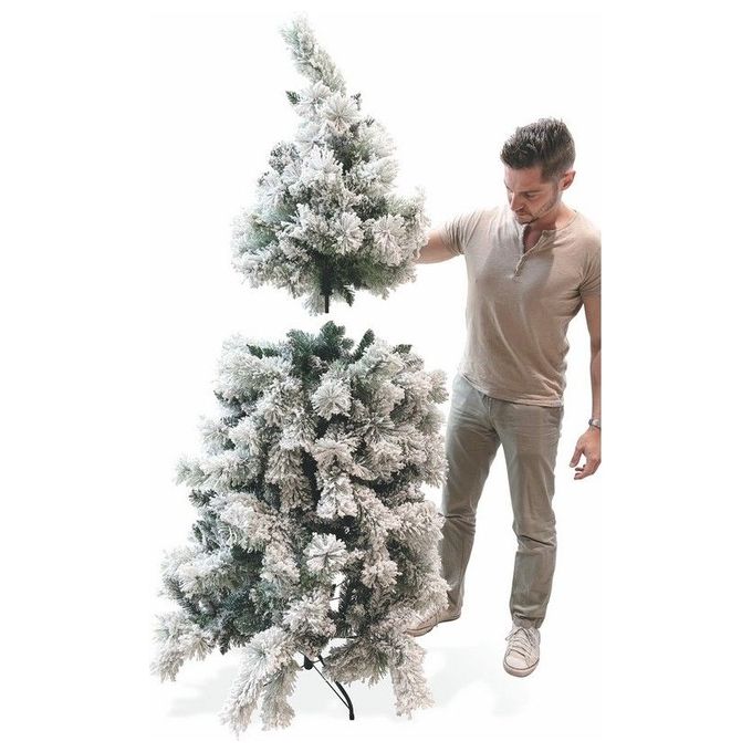Galileo Albero di Natale Vienna Innevato 210 cm 774 Rami PVC Base Metallo