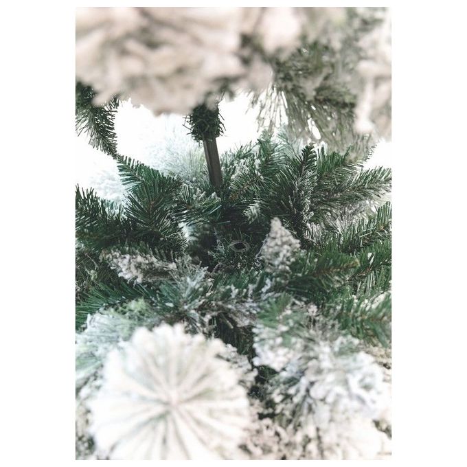 Galileo Albero di Natale Vienna Innevato 210 cm 774 Rami PVC Base Metallo