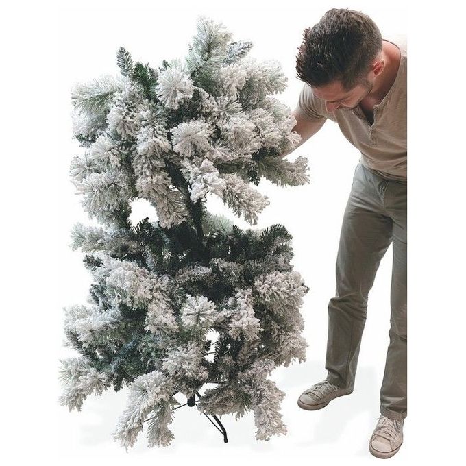 Galileo Albero di Natale Vienna Innevato 210 cm 774 Rami PVC Base Metallo