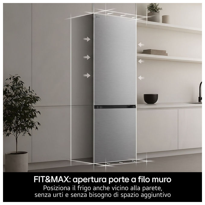 LG GBBSJ2CCPY Frigorifero combinato 203 cm 375 L Classe C Total No Frost Prime Silver