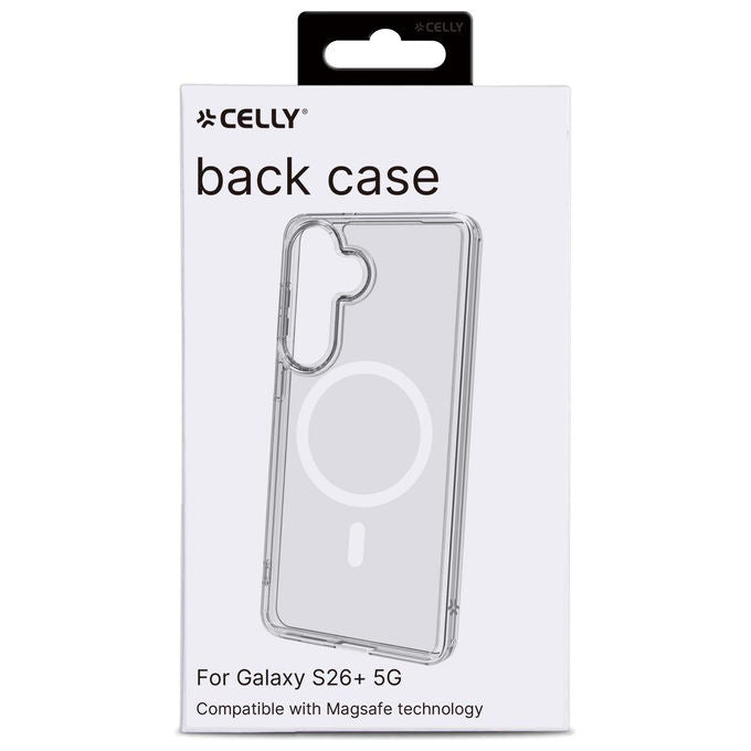 Celly, Cover Gelskin MagSafe, Trasparente, TPU, per Samsung Galaxy S26+ 5G