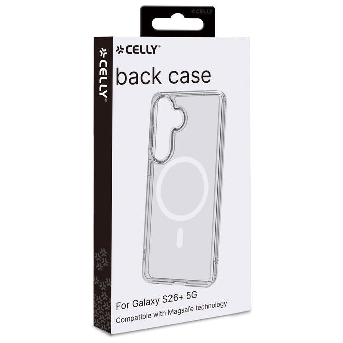 Celly, Cover Gelskin MagSafe, Trasparente, TPU, per Samsung Galaxy S26+ 5G
