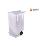Giganplast GPS570060 Max Pattumiera 80 lt Con Pedale Con Ruote Con Reggisacco Colore Bianco