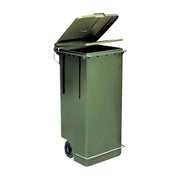 Bidone Immondizia Gigan.con Ruote +ped.vde lt. 80