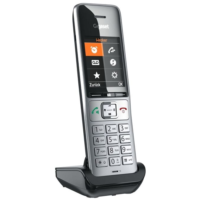 Gigaset S30852-H3061-R101 COMFORT 500HX Telefono Analogico DECT con Display TFT a Colori 2.2'' Vivavoce Identificatore di Chiamata colore Nero Argento